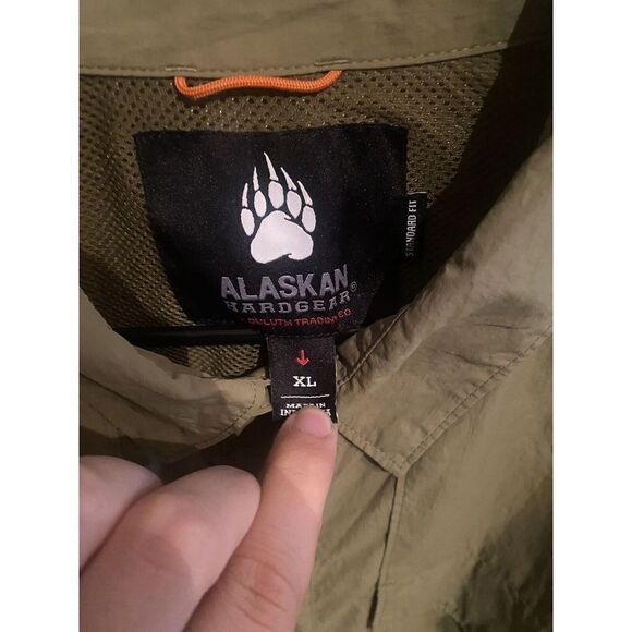 Alaskan Hardgear Duluth Mens Jacket XL Nylon Lightweight Vented Snap Button - Picture 4 of 10